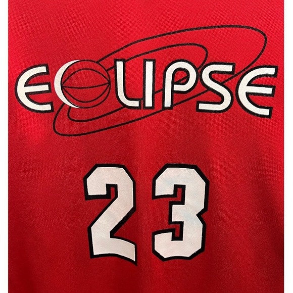 Nike Basketball Jersey LG Red Eclipse #23 Sleeveless V-Neck Sporty Pullover - Picture 4 of 9